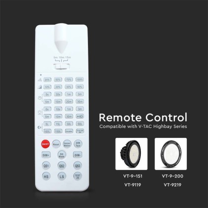 V-TAC Remote Control For 200Lm/Watt Highbay