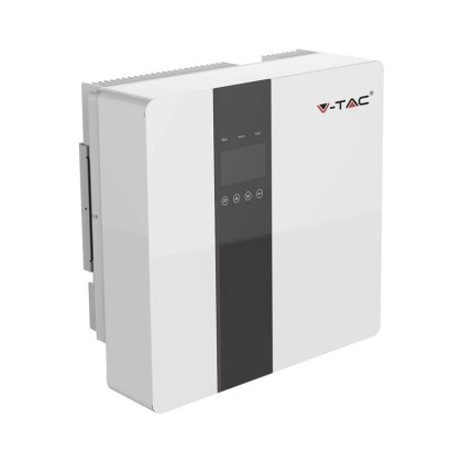 V-TAC Inverter Fotovoltaico Monofase Ibrido On-Grid/Off-Grid 3.6kW con Schermo LCD inclusi TA, WiFi e Cavi Garanzia 5 Anni IP65