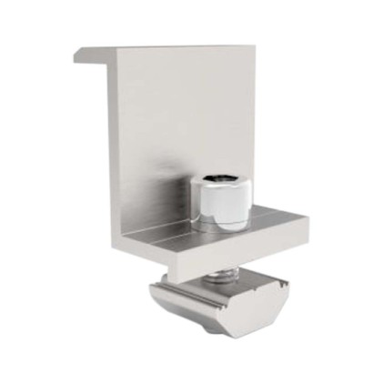 V-TAC Morsetti Terminali in Alluminio per Fissaggio Pannelli Solari Fotovoltaici 4pz