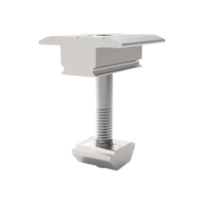 V-TAC Morsetti Centrali in Alluminio per Fissaggio Pannelli Solari Fotovoltaici 8pz