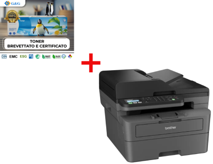 Mf Las B/N A4 Fax Wifi Lan F/R Brother Mfcl2800Dw + Kit Toner