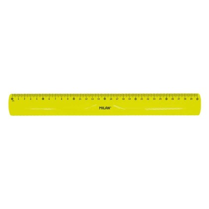 Righello Milan flessibile e resistente - Lunghezza 30 cm - Colore giallo traslucido