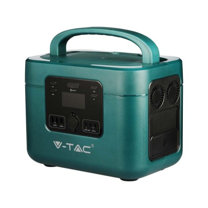 V-TAC Power Station Portatile con Batteria di Accumulo LiFePO4 1050Wh AC:220V 2*1000W (Max. 1800W) Ricaricabile con Alimentatore o Pannello Solare Fotovoltaico Portatile