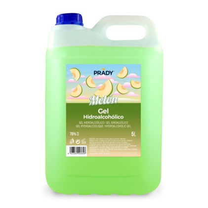 Gel Igienizzante Idroalcolico Prady 5L - Aroma Melone - Alcool 70%