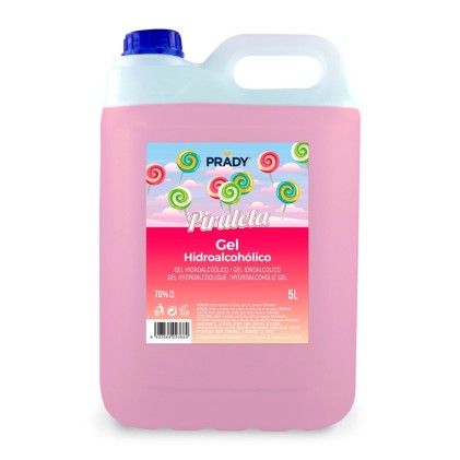 Prady Gel Igienizzante Idroalcolico 5L - Aroma Lecca Lecca - Alcool 70%