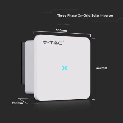 V-TAC Inverter Fotovoltaico Trifase di Rete On-Grid 30kW XG Series Garanzia 10 Anni IP66