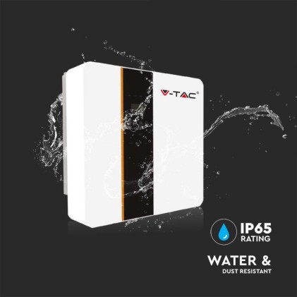 V-TAC Inverter Fotovoltaico Monofase Ibrido On-Grid/Off-Grid 6kW con Schermo LCD inclusi CT, WiFi e Cavo USB Garanzia 5 Anni IP65