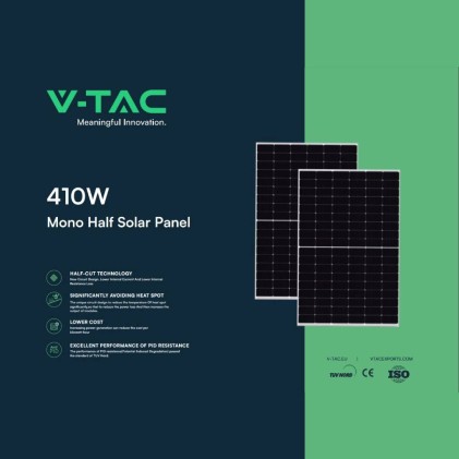 V-TAC Pannello Solare Fotovoltaico Monocristallino Modulo 410W Sottile 1722*1134*30mm