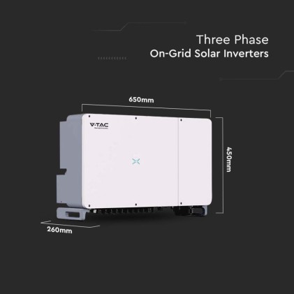 V-TAC Inverter Fotovoltaico INVT Trifase di Rete On-Grid 100kW XG Series Garanzia 10 Anni IP66