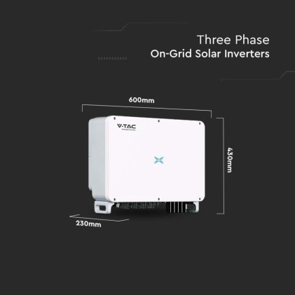 V-TAC Inverter Fotovoltaico Trifase di Rete On-Grid 50kW XG Series Garanzia 10 Anni IP66