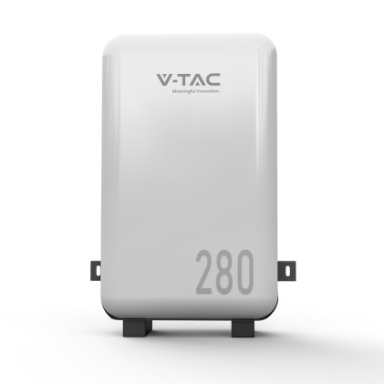 V-TAC Batteria di Accumulo 14.33kWh al Litio-Ferro-Fosfato (LiFePO4) da Muro BMS Integrato per Inverter Fotovoltaici (51.2V 280Ah) IP65