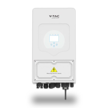 V-TAC Inverter Fotovoltaico Monofase Ibrido On-Grid / Off-Grid 6KW con Specifiche Europee Garanzia 5 Anni IP65