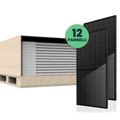 V-TAC Set 5kW (4.92 kW) con 12 Pannelli Solari Fotovoltaici Monocristallini 410W 1722*1134*35mm Black Frame (SKU 11561)