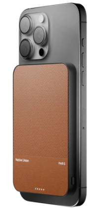Native Union (Re)Classic Power Bank magnetico Qi2 MagSafe 5000 mAh USB-C colore Marrone Tangerin