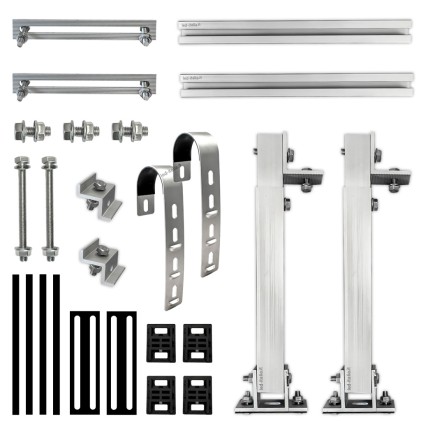 V-TAC KIT di Montaggio da Balcone per Pannello Solare Fotovoltaico Inclinazione Regolabile