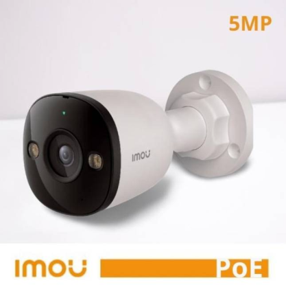 Imou Telecamera IP PoE Bullet 5MP da Esterno AI IR 30mt IP67 Spotlight Microfono supporto microSD