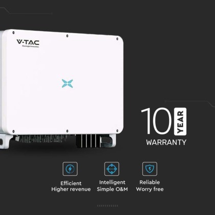 V-TAC Inverter Fotovoltaico Trifase di Rete On-Grid 60kW XG Series Garanzia 10 Anni IP66