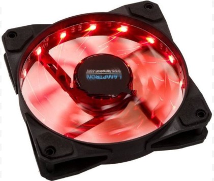 Ventola Case Lamptron Meteor RGB-LED 120mm rosso