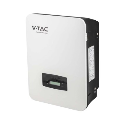 V-TAC Inverter Fotovoltaico Afore Monofase Ibrido On-Grid/Off-Grid 5kW, Integrato, WiFi e TA Inclusi Garanzia 10 Anni IP65