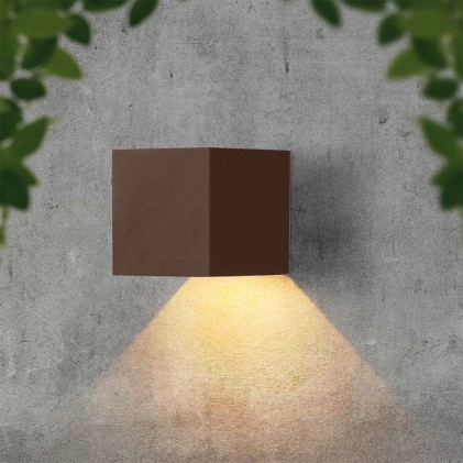 V-TAC Lampada LED da Giardino con Pannello solare e Sensore 9W Colore Corten 150*153*150mm 3000K IP65