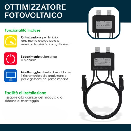 V-TAC Ottimizzatore di Potenza Deye Smart per Pannelli Solari Fotovoltaici fino a 700W 80V 15A