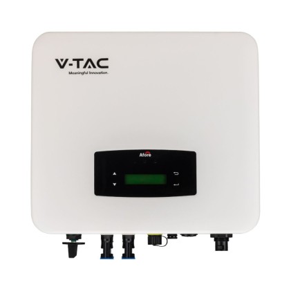 V-TAC Inverter Fotovoltaico di Rete Monofase Afore 5kW, MPPT*2, CEI 0-21 con Schermo LCD, WIFI, Garanzia 10 Anni IP65