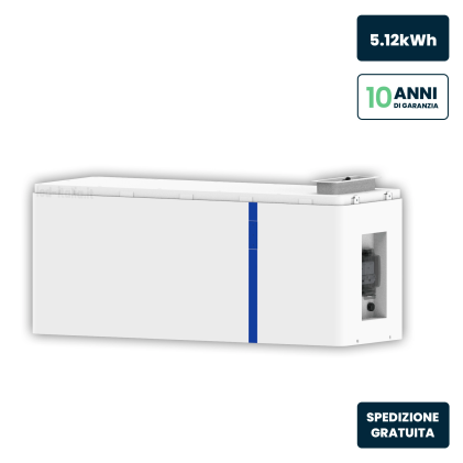 Batteria Di Accumulo Impilabile Deye Bassa Tensione Lv 5.12Kwh Lifepo4 Per Kit All-In-One (Sku 12190) Cei 0-21 51.2V 100Ah Garanzia 10 Anni