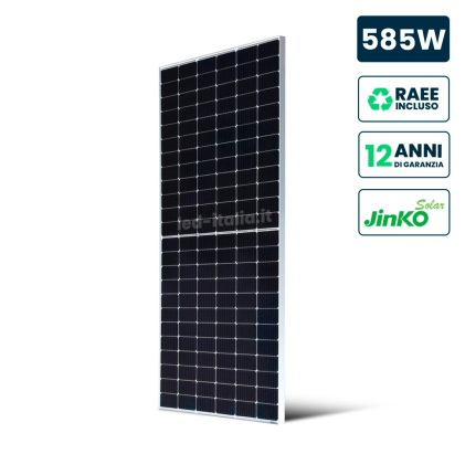 Pannello Solare Fotovoltaico Modulo 585W Jinko Solar Tier-1 Tiger Neo, Monocristallino N-Type Topcon, Silver Frame Ip67/Ip68 2278X1134X35Mm