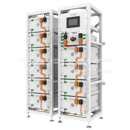 Kit Rack 10X Moduli Di Accumulo Alta Tensione 105.4Kwh Lifepo4 51.2V 206Ah Con Hv Box Bms, Cavi, Armadio, Garanzia 10 Anni