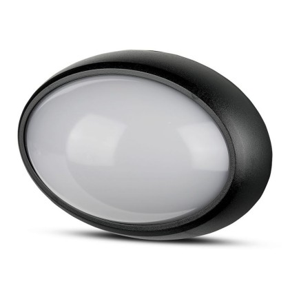 V-TAC Plafoniera LED Ovale 8W Colore Nero 3000K IP54