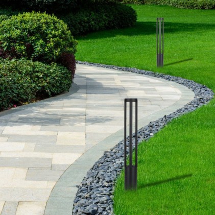 V-TAC Lampada LED da Giardino Fissaggio a Terra LED COB 10W Colore Nero h:80cm 6400K IP65