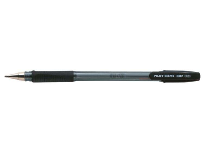 Pilot BPS-GP Boligrafo Recargable con Punta Extra Ancha de 1.60mm - Trazo de 0.33mm - Grip de Agarre - Color Negro