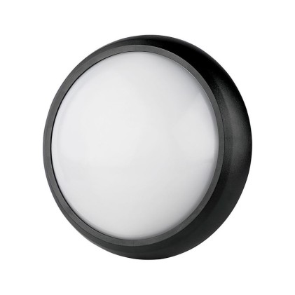 V-TAC Plafoniera LED Rotonda 12W Colore Nero 3000K IP54
