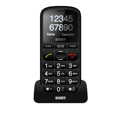 Telefono Gsm Dual Band Con Tasti E Caratteri Grandi Tasto Sos  Pronto Max Nero