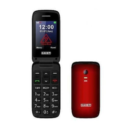 Cellulare Gsm Quad Band Tasti E Caratteri Grandi Audio Amplificato Rosso - Scudotre