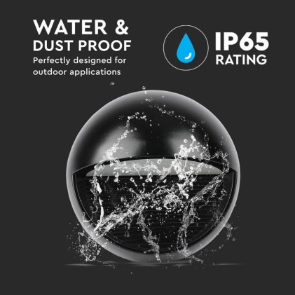 V-TAC Faretto LED Segnapasso Rotondo Montaggio a Plafone 3W Colore Nero 3000K IP65