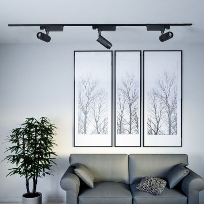 V-TAC Faretto LED da Binario 15W 3 in 1 (2800K+4000K+6000K) Controllo Bluetooth Colore Nero