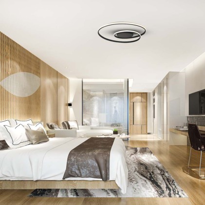 V-TAC Plafoniera LED 48W con Montaggio a Plafone TRIAC Dimmerabile Corpo Nero 62*62*10cm 3000K