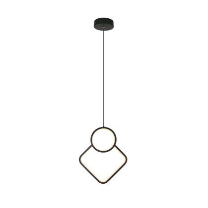 V-TAC Lampadario LED a Sospensione 12W dal Design Moderno 280*1800mm Colore Nero 4000K