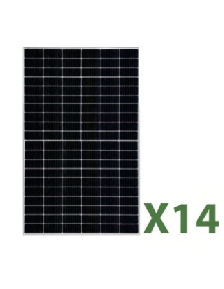 V-TAC Set 6kW con 14 Moduli SUNPRO TIER1 430W Silver Frame TOPCon 1722x1134x30mm