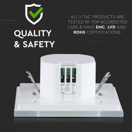 V-TAC Sensore a Microonde Colore Bianco