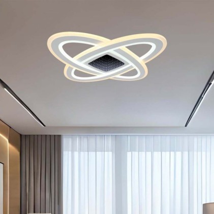 V-TAC Lampadario LED con Telecomando Montaggio a Plafone 130W d: 50*50*5cm Dimmerabile CCT: 3000K+6000K