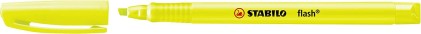 Pennarello Satabilo Flash Fluorescente - Formato Tascabile - Linea 1 e 3,5 mm - Inchiostro a Base Acqua - Colore Giallo