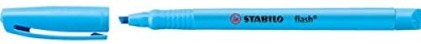 Pennarello Satabilo Flash Fluorescente - Formato Tascabile - Linea 1 e 3,5 mm - Inchiostro a Base Acqua - Colore Blu