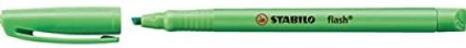 Pennarello Satabilo Flash Fluorescente - Formato Tascabile - Linea 1 e 3,5 mm - Inchiostro a Base Acqua - Colore Verde