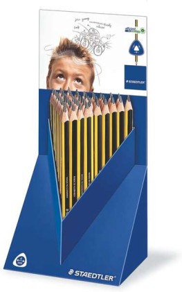 Staedtler Jumbo Noris 119 Display con 48 matite triangolari in grafite - Mina HB - Resistenza alla rottura