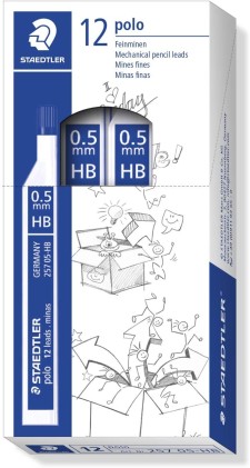 Staedtler Polo 257 Tubo di piombo in grafite - Graduazione HB - Corsa 0,5 mm