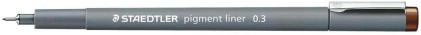 Staedtler Pigment Liner 308 Pennarello calibrato - Linea da 0,3 mm - Asciugatura rapida - Marrone