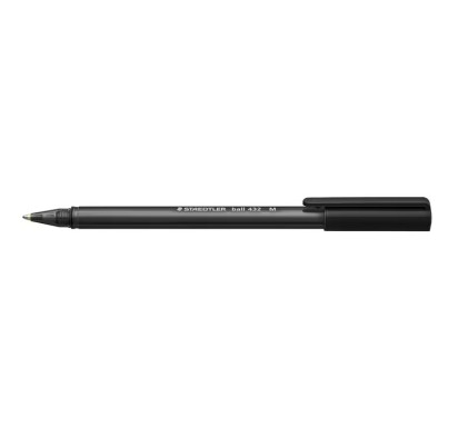 Penna a sfera Staedtler Ball 432 - Punta 0,45 mm - Inchiostro indelebile - Colore nero