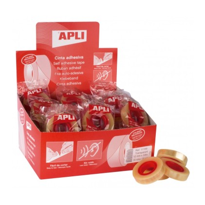 Apli Espositore da 55 Nastri Adesivi Trasparenti 12 mm x 33 m